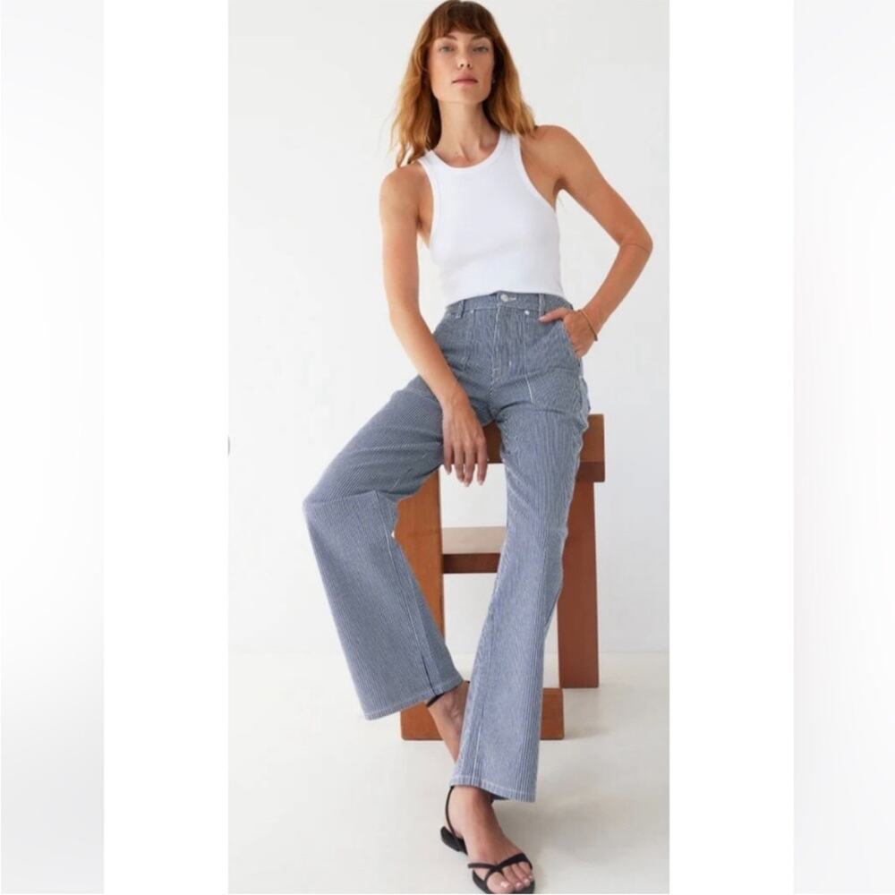 AYR The Studio Jeans in Hickory Stripe Size 33 - Picture 2 of 8
